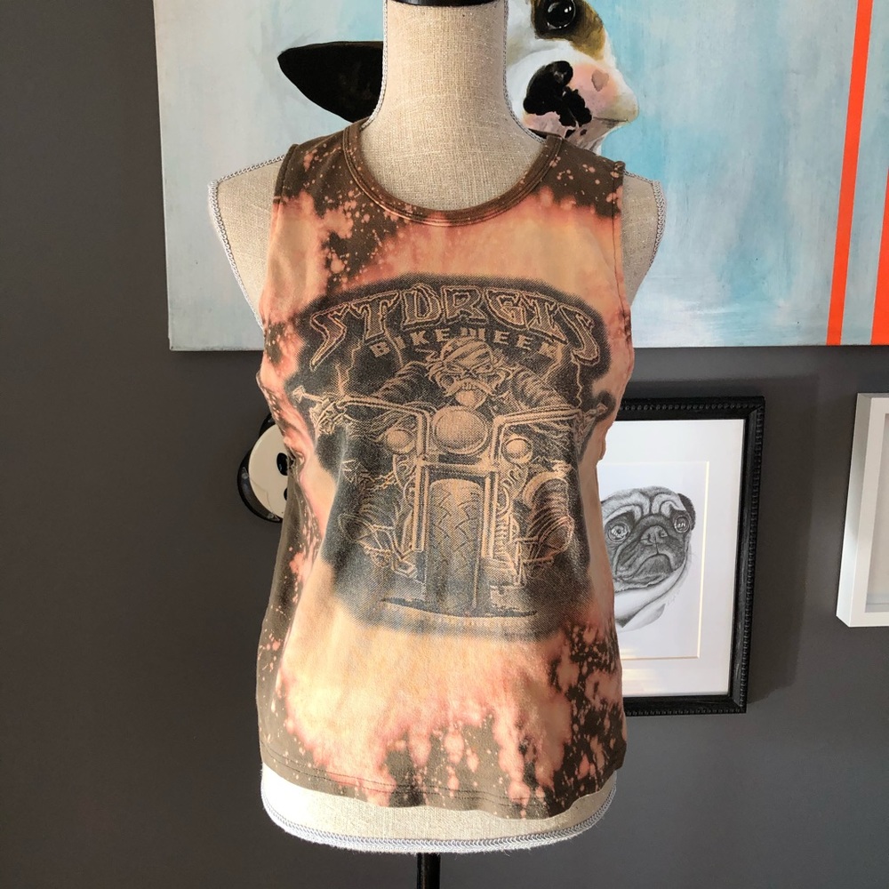 Bleached-out Sturgis Motorcycle Tank